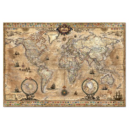 CASSE-TETE CARTE DU MONDE ANCIENNE