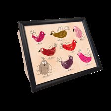 COUSSIN DE LECTURE OISEAUX COLORÉS