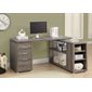 BUREAU EN L I7319 / TAUPE FONCE