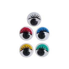 YEUX AVEC CILS 12MM @500 ASS.