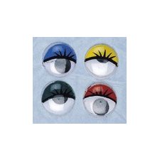 YEUX AVEC CILS 15MM @100 ASS.