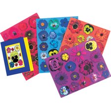 FLEURS SUR PAPIER @12 ASS.