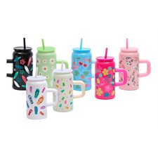 TASSE FANTAISIE INOX. MOTIFS ASS.