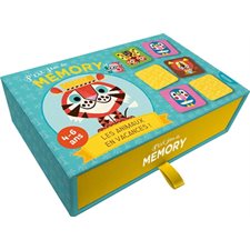 Les animaux en vacances : P'tit jeu de memory : Les p'tits jeux : Dès 4 ans, 15 minutes, 2 à 4 jouerus