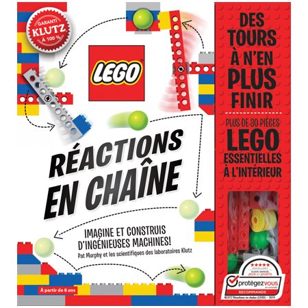 LEGO Réactions en chaîne : Imagine et construis d'ingénieuses machines ! : 8 + : Livre + 30 Legos