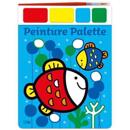 Poissons : Peinture palette : 3 ans et + : Mon bloc magique