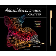 Adorables animaux à gratter : 6 illustrations toutes douces à gratter et à encadrer