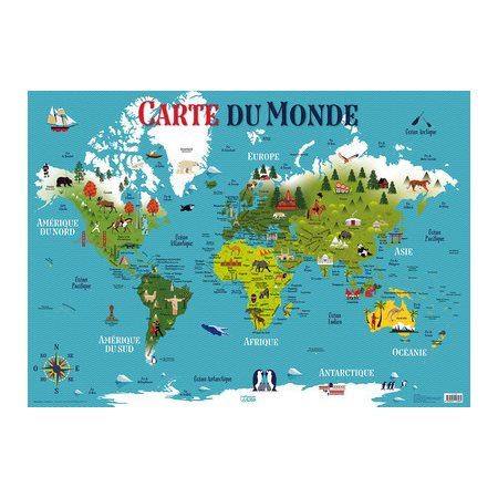 Carte du monde : Mes posters d'école