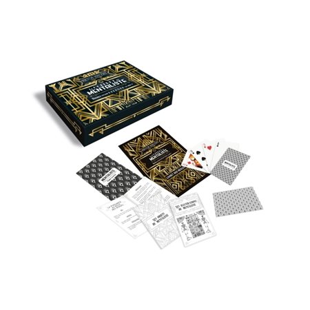 Le coffret du mentaliste : 50 cartes-défis; 6 enveloppes; 1 livret d'illustrations; 1 jeu de 52 cart