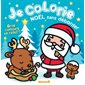 Je colorie Noël sans déborder : Gros contours en relief ! : Renne + Père Noël