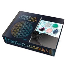 Cristaux magiques : Coffret comprenant 1 livre + 1 fleur de vie + 5 cristaux : Quartz rose, blanc, s