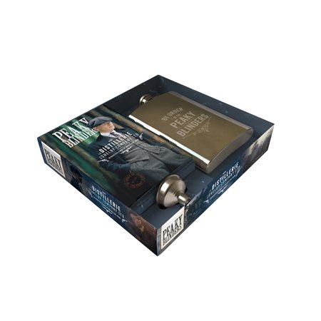 Peaky Blinders : Coffret avec 1 flasque + 1 entonnoir + 1 livre de 20 recettes de cocktails