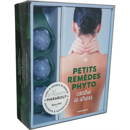 Petits remèdes phyto contre le stress : Coffret avec 1 livre + 1 accessoire de massage pour le cou,