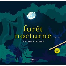 Forêt nocturne : 10 cartes à gratter : 1 bâtonnet inclut