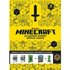 Minecraft : Le coffret expert spécial survie : Contient 3 livres, 1 poster et 1 maquette à monter