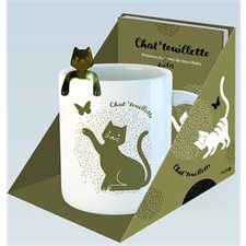 Coffret chat'touillette : Comprend 1 livre très drôle + 1 touillette + 1 mug