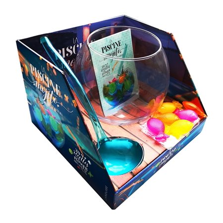 La piscine à mojito et autres cocktails : Coffret avec 1 livre + 6 poissons-glaçons + 1 vasque à coc