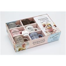 Chantilly, guimauve et chocolat : Coffret avec 1 livre de 20 recettes + 6 mini mugs en céramiques