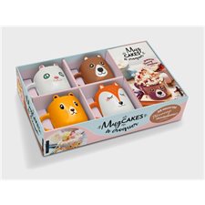 Mug cakes à croquer : Coffret avec 1 livre de 20 recettes + 4 mini mugs en céramique trop craquants