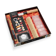 Sushis, makis & Cie : Coffret avec 1 livre de recettes + 1 moule à sushis + 1 couteau en bois et ino