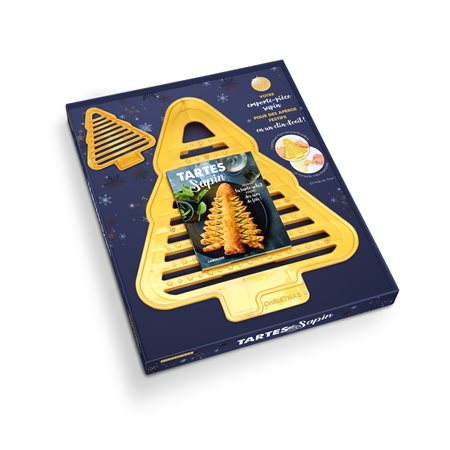 Tartes sapin : Coffret avec 1 livre de 22 recettes + 1 emporte-pièce en forme de sapin