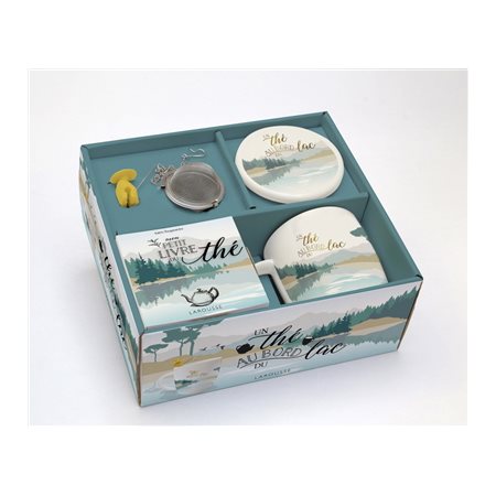 Un thé au bord du lac : Coffret avec 1 livre de thé + 1 tasse à thé + 1 personnage porte-sachet + 1