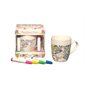 Mug licorne à colorier : Coffret avec 1 livre de coloriages + 1 mug à colorier + 4 feutres