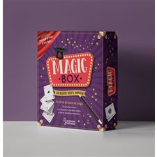 Magic box : 1 livre + 1 foulard + 3 gobelets + 4 petites boules + 4 cartes truquées + 1 faux pouce