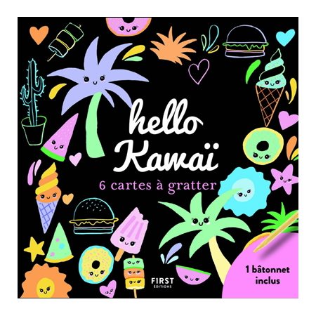 Hello kawaï : 6 cartes à gratter