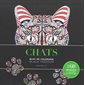 Chats : Bloc de coloriage black premium : + de 60 images à colorier & à détacher