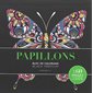 Papillons : Bloc de coloriage black premium : + de 60 images à colorier & à détacher