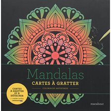 Mandalas : Cartes à gratter : Coloriage antistress : 1 stylet inclus