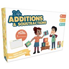 Défis additions & soustractions : Dès 5 ans; 6 jeux en 1; 10 min.; à partir d'1 joueur