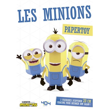 Les Minions : Une déco à créer soi-même : 3 figurines d'environ 20 cm chacune pour décorer son salon