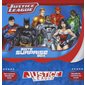 Justice League : BoÎte Surprise : 1 livre à colorier; 6 crayons cire; 1 page d'autocollants; 1 casse
