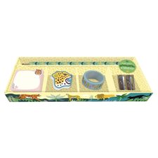 Mes p'tits accessoires de papeterie : Coffret comprenant 1 crayon, 1 efface, 1 paquet post-it; 1 rou