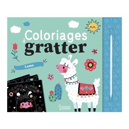 Les lamas : Coloriages à gratter