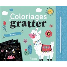 Les lamas : Coloriages à gratter