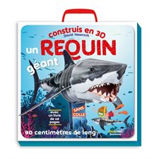 Construis en 3D un requin géant : 3 ans et + : 90 cm de long, sans colle : Avec un livre de 48 pages