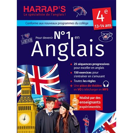 Pour devenir n° 1 en anglais 4e : 13-14 ans : 25 séquences progressives pour exceller en anglais