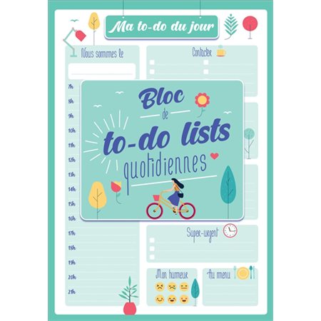 Ma to-do du jour : Bloc de to-do lists quotidiennes