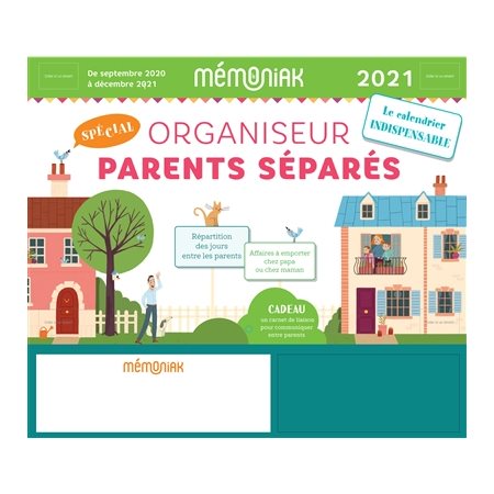 Organiseur spécial parents séparés Mémoniak 2021 : De septembre 2020 à décembre 2021