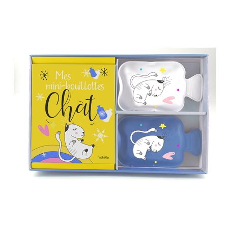 Mes mini-bouillottes chat : Coffret avec 1 livre de 48 pages + 2 mini-bouillottes