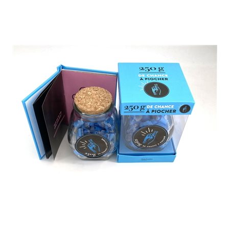 250 g de chance à piocher : Coffret comprenant 1 livre de citation + 1 bocal en verre + 60 messages