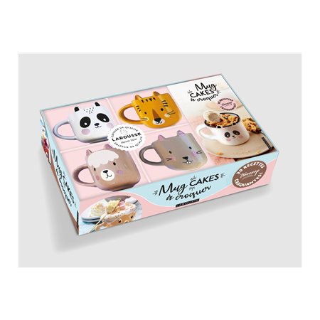 Coffret : Mug cakes à croquer : 1 livre de recettes ultra-gourmandes + 4 mini mugs