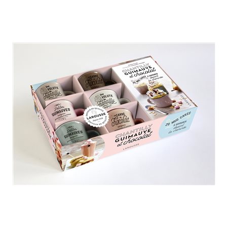 Coffret : Chantilly, guimauve et chocolat : 1 livre de 20 recettes mini mug cakes + 6 mini mug en cé