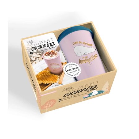 Coffret : Mon moment cocooning : 1 livre de boissons et encas gourmands + 1 mug en céramique