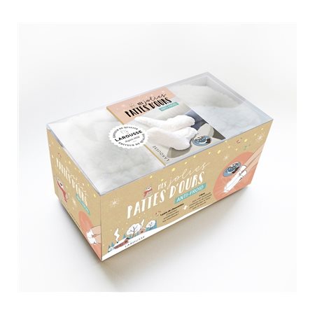 Coffret : Mes jolies pattes d'ours anti-froid : 1 livre + 1 paire de chaussettes d'intérieur antidér