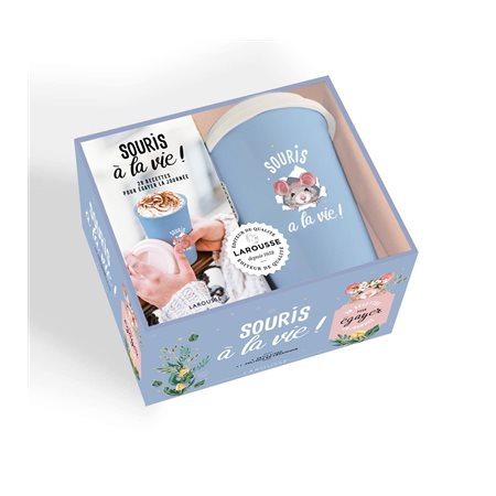 Coffret : Souris à la vie ! : 1 mug en céramique + 1 livre de 28 recettes