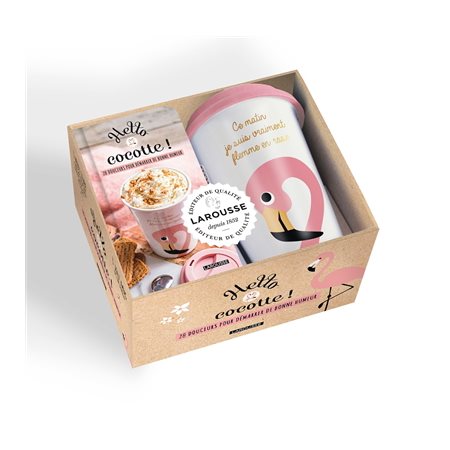 Coffret : Hello cocotte ! : 1 mug en céramique + 1 livre de 28 recettes